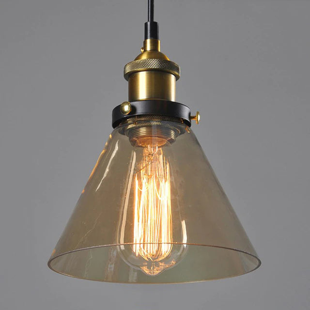 Vintage glazen hanglamp - Moderne industriële hanglamp met E27 fitting