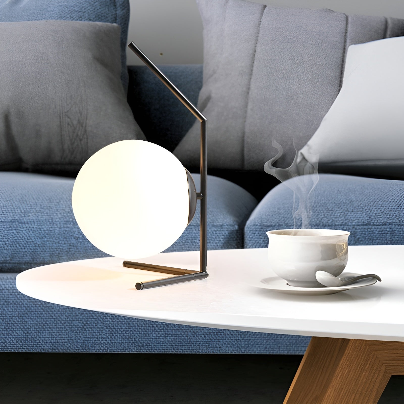 TwinkleSphere Touch Lamp – Elegante Glazen Bol LED Nachtlamp – Moderne Tafellamp voor Woonkamer & Kantoor
