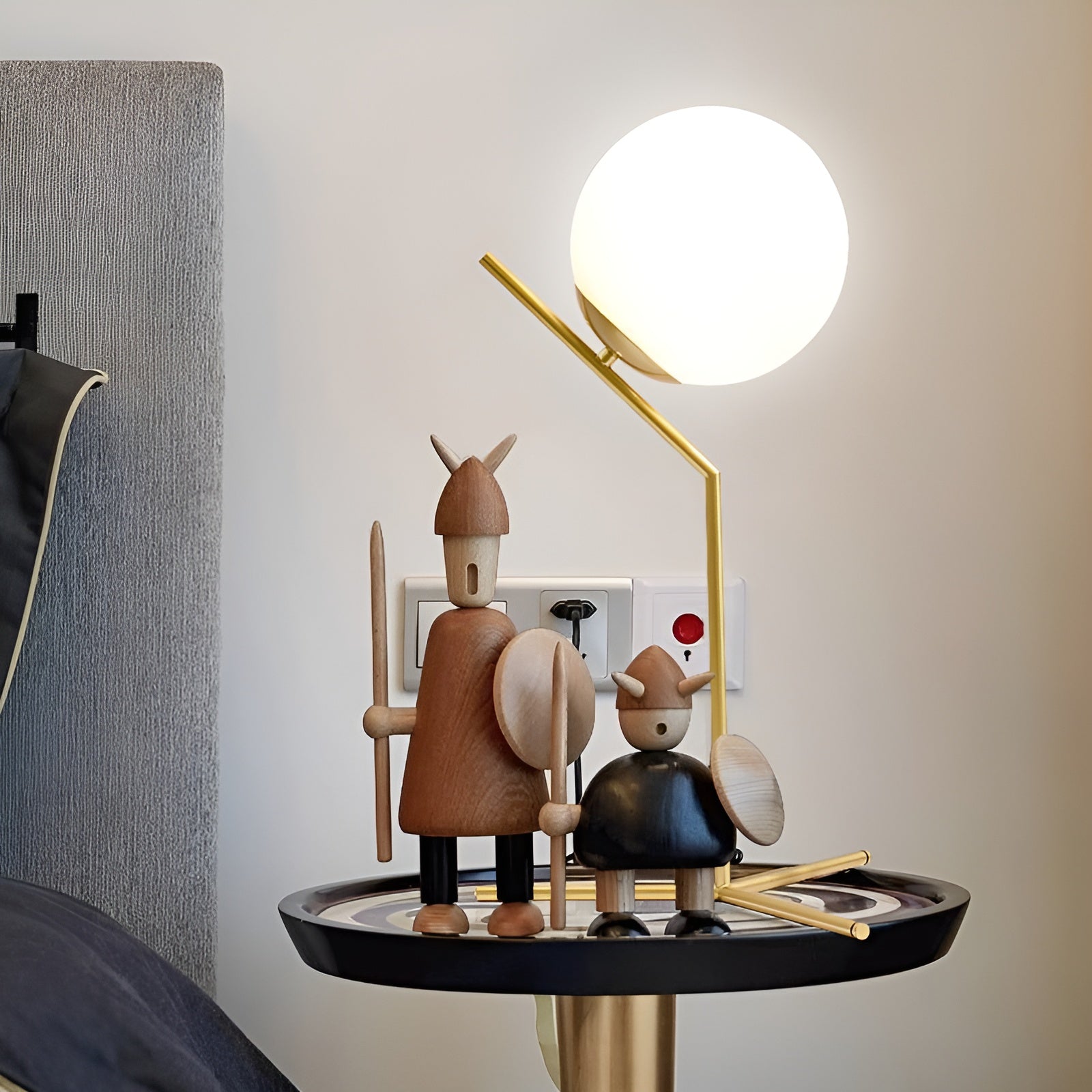 TwinkleSphere Touch Lamp – Elegante Glazen Bol LED Nachtlamp – Moderne Tafellamp voor Woonkamer & Kantoor