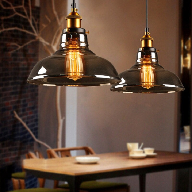 Vintage glazen hanglamp - Moderne industriële hanglamp met E27 fitting