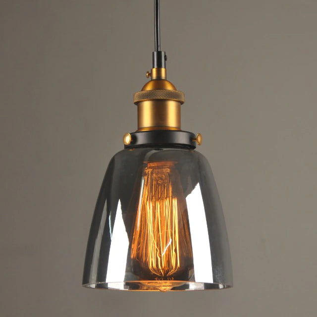 Vintage glazen hanglamp - Moderne industriële hanglamp met E27 fitting