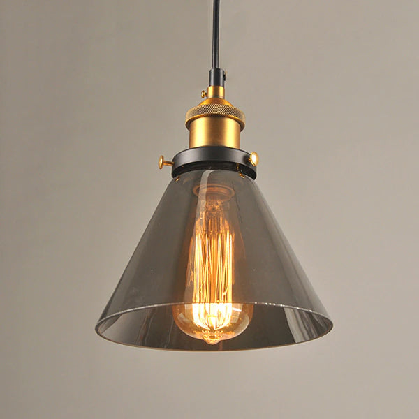 Vintage glazen hanglamp - Moderne industriële hanglamp met E27 fitting