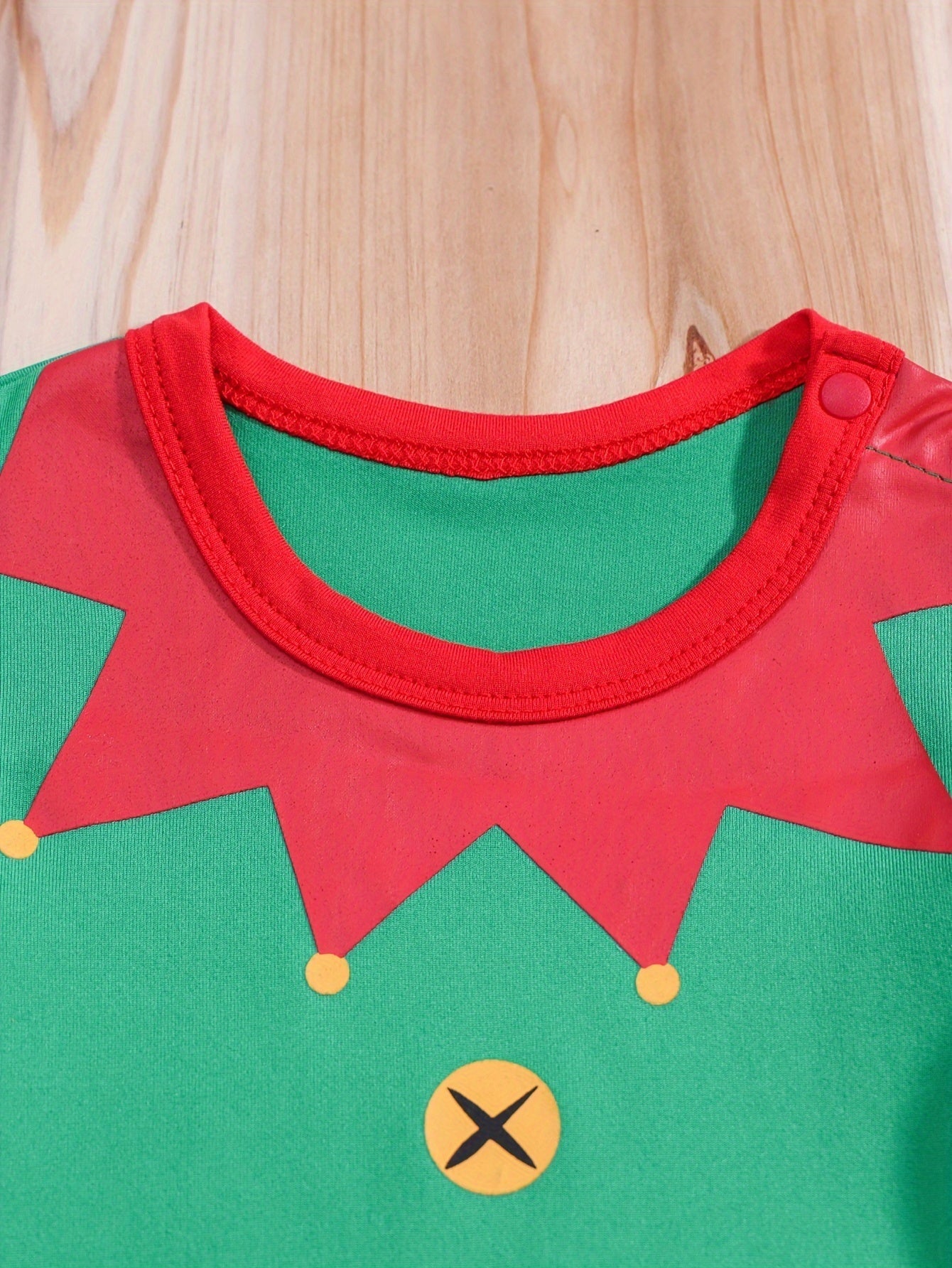 Baby Elf Halloween Kostuum Romper met Lange Mouwen - Schattige Gestreepte Outfit voor 0-3 Jaar