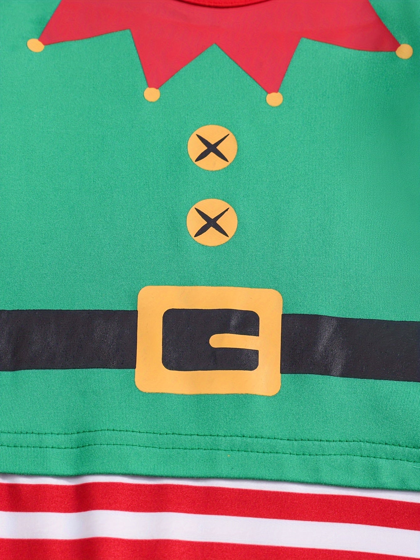 Baby Elf Halloween Kostuum Romper met Lange Mouwen - Schattige Gestreepte Outfit voor 0-3 Jaar