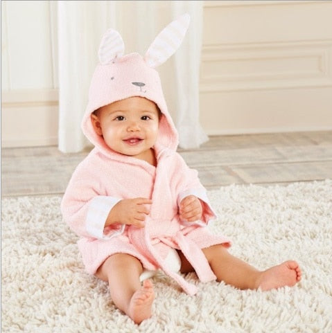 Babybadjas met capuchon en dierenmotief