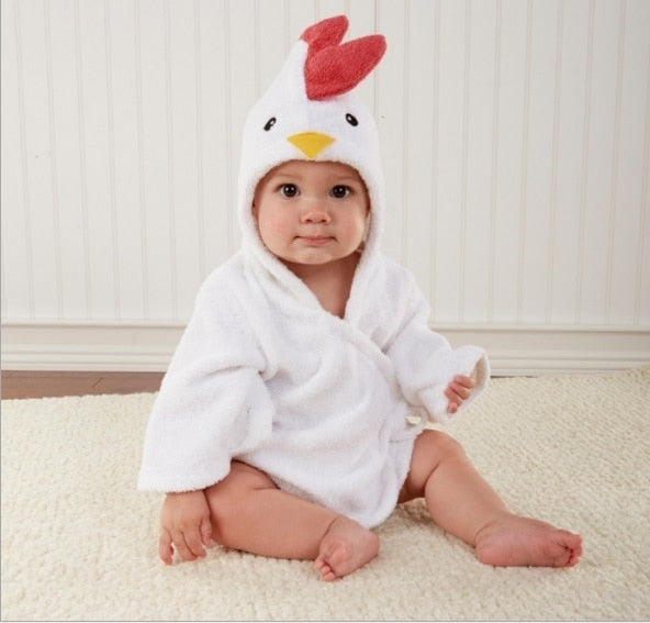 Babybadjas met capuchon en dierenmotief