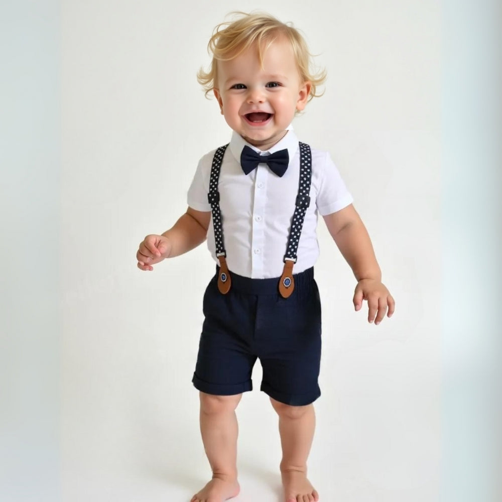 Chic 3-delig jongenspak – overhemd, vest en pantalon met vlinderdas