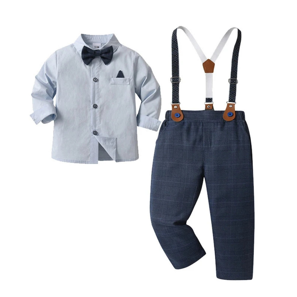 Chic 3-delig jongenspak – overhemd, vest en pantalon met vlinderdas