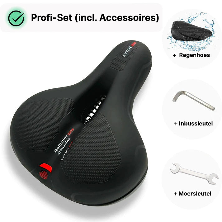 CloudComfort Pro Fietszadel – Ergonomisch, pijnloos fietsen | Waterdicht & ademend zadel