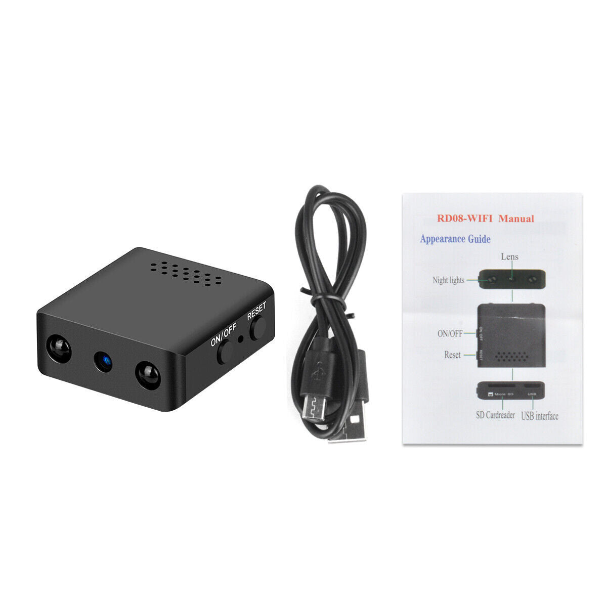 Compacte Draadloze Beveiligingscamera met Nachtzicht en Audio – HD Mini Camera voor Thuisbeveiliging