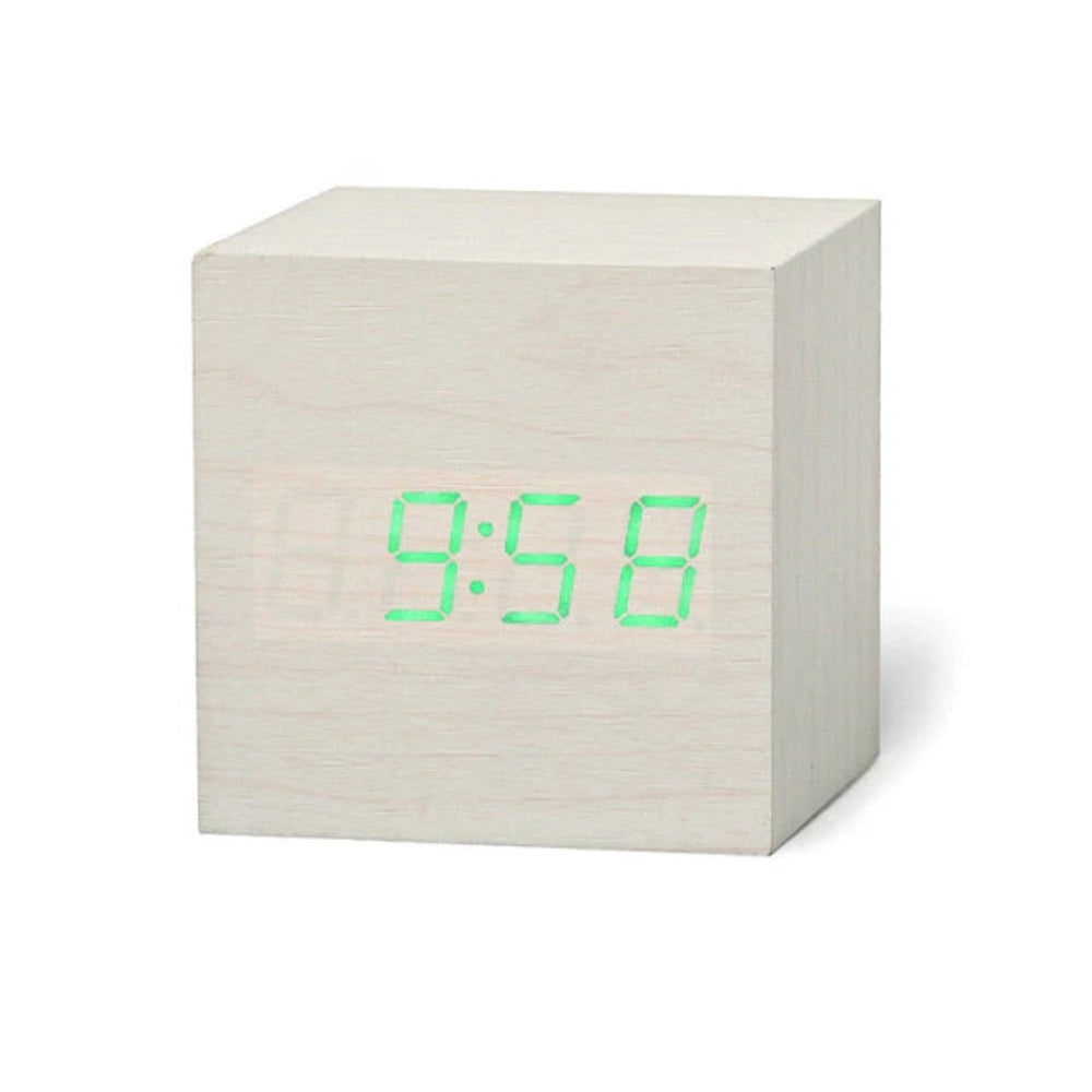 Compacte Mini Digitale Wekker met Instelbare Helderheid en Nachtmodus - LED Wekker voor Tijd, Datum en Temperatuur