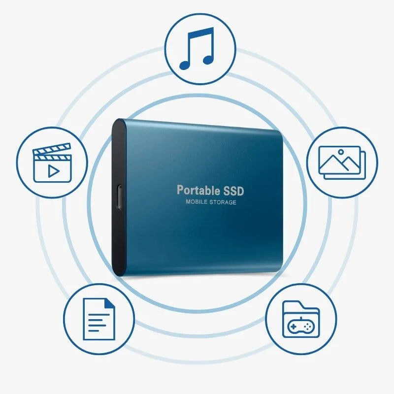 Compacte draagbare externe SSD met USB-C | Snel en duurzaam opslagapparaat