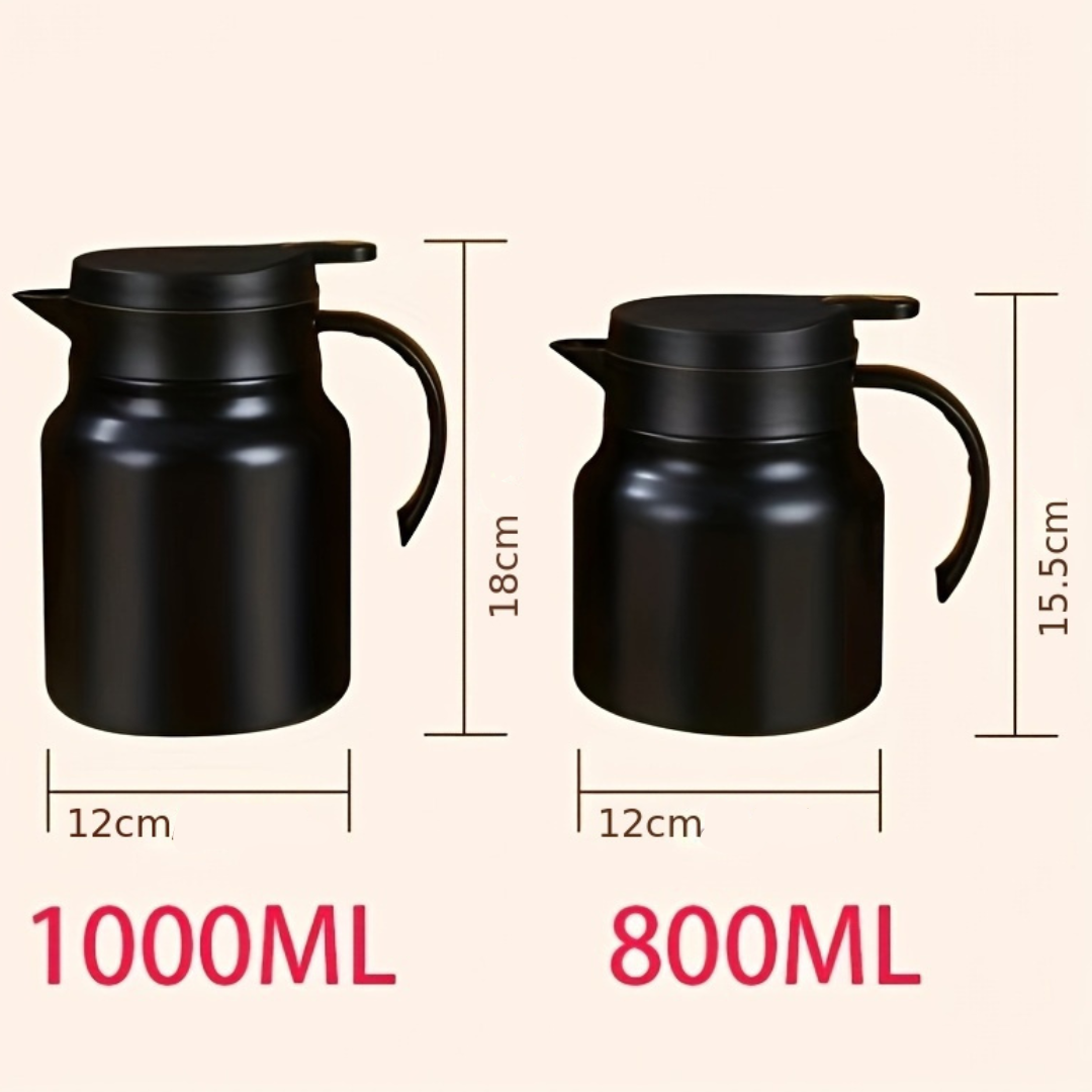 Dubbelwandige theepot met geïntegreerd filter - Hygiënische isolatie voor warme dranken tot 6 uur