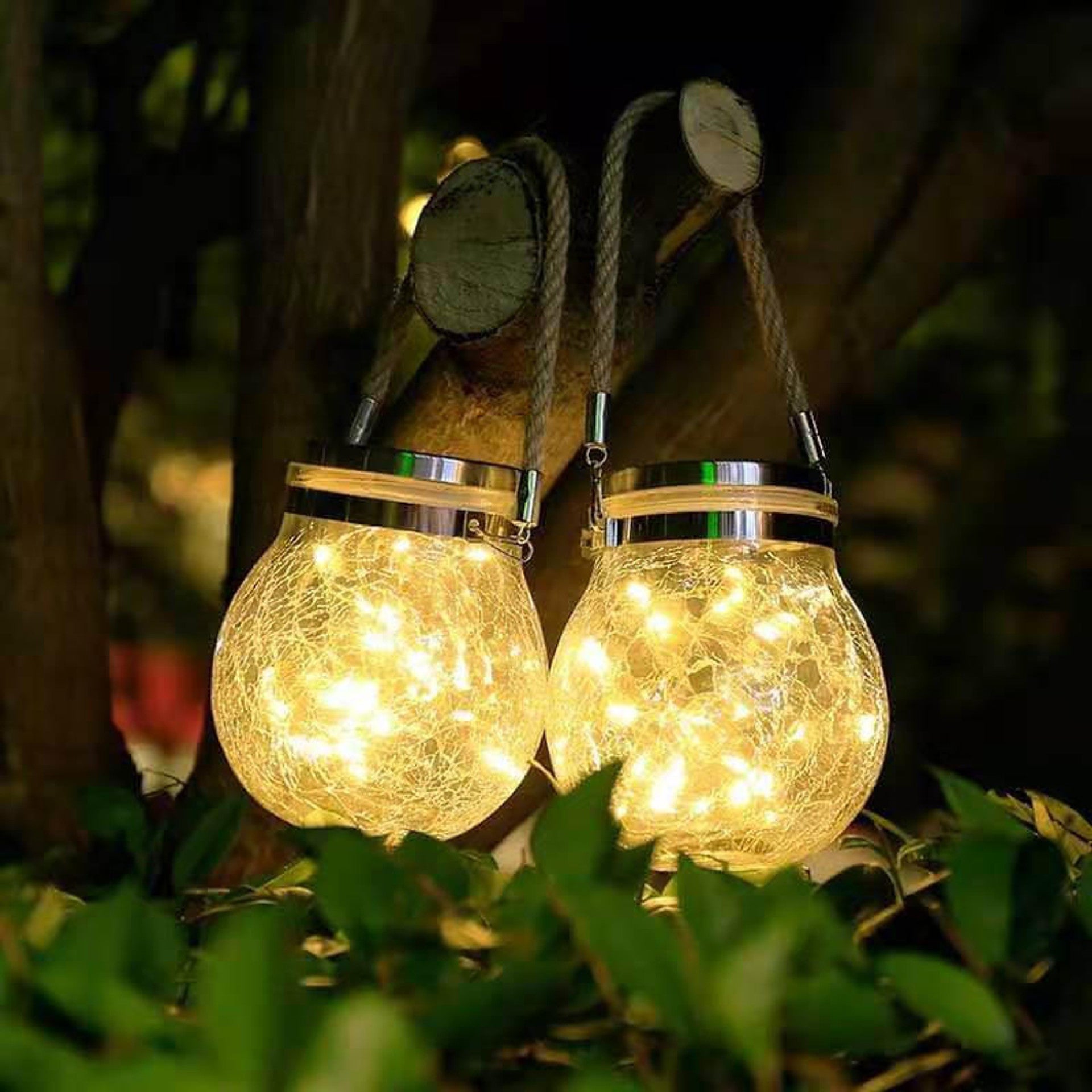 Elegante Tuinlamp Solar van Glas met LED Verlichting - Duurzame en waterdichte Tuinverlichting voor Buiten