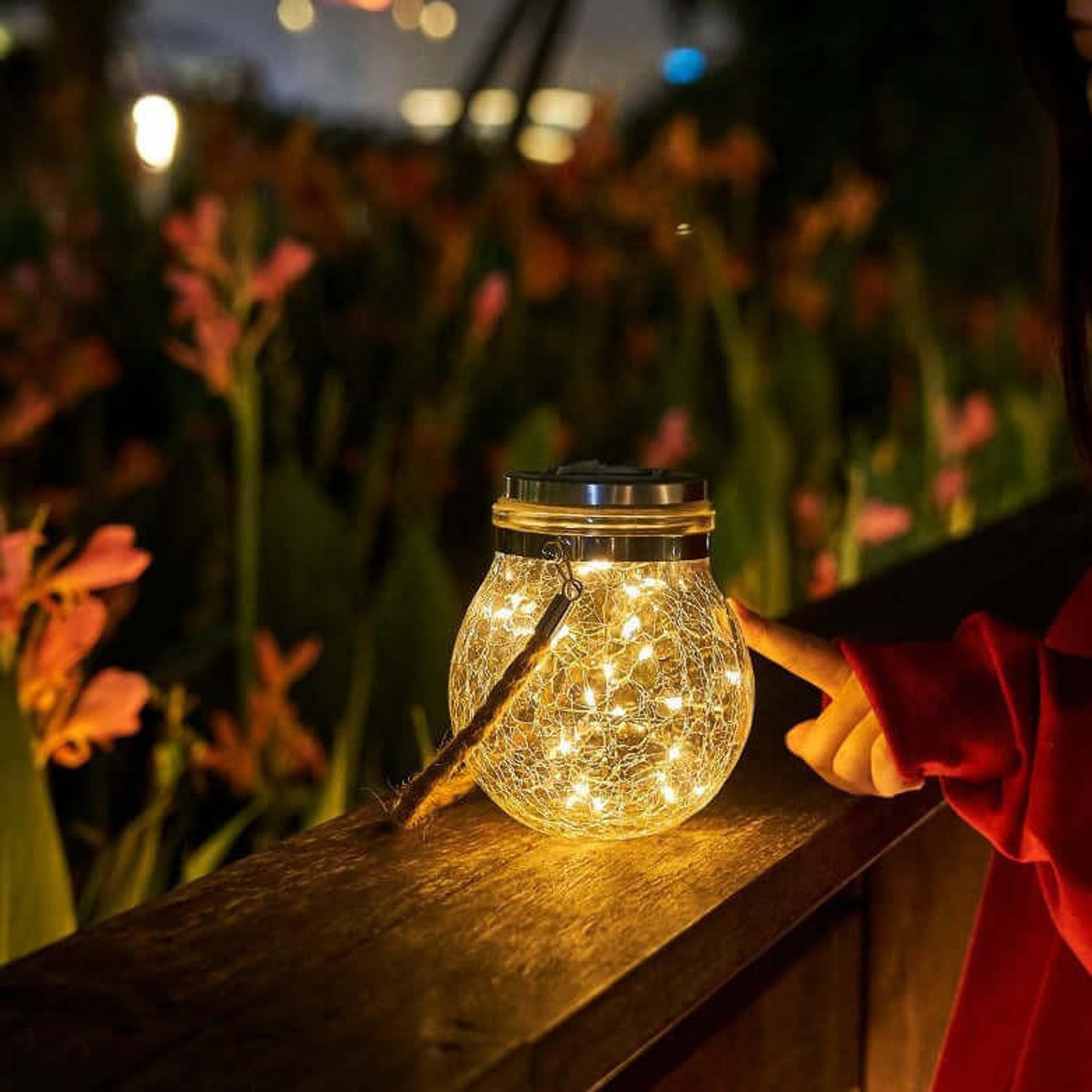Elegante Tuinlamp Solar van Glas met LED Verlichting - Duurzame en waterdichte Tuinverlichting voor Buiten