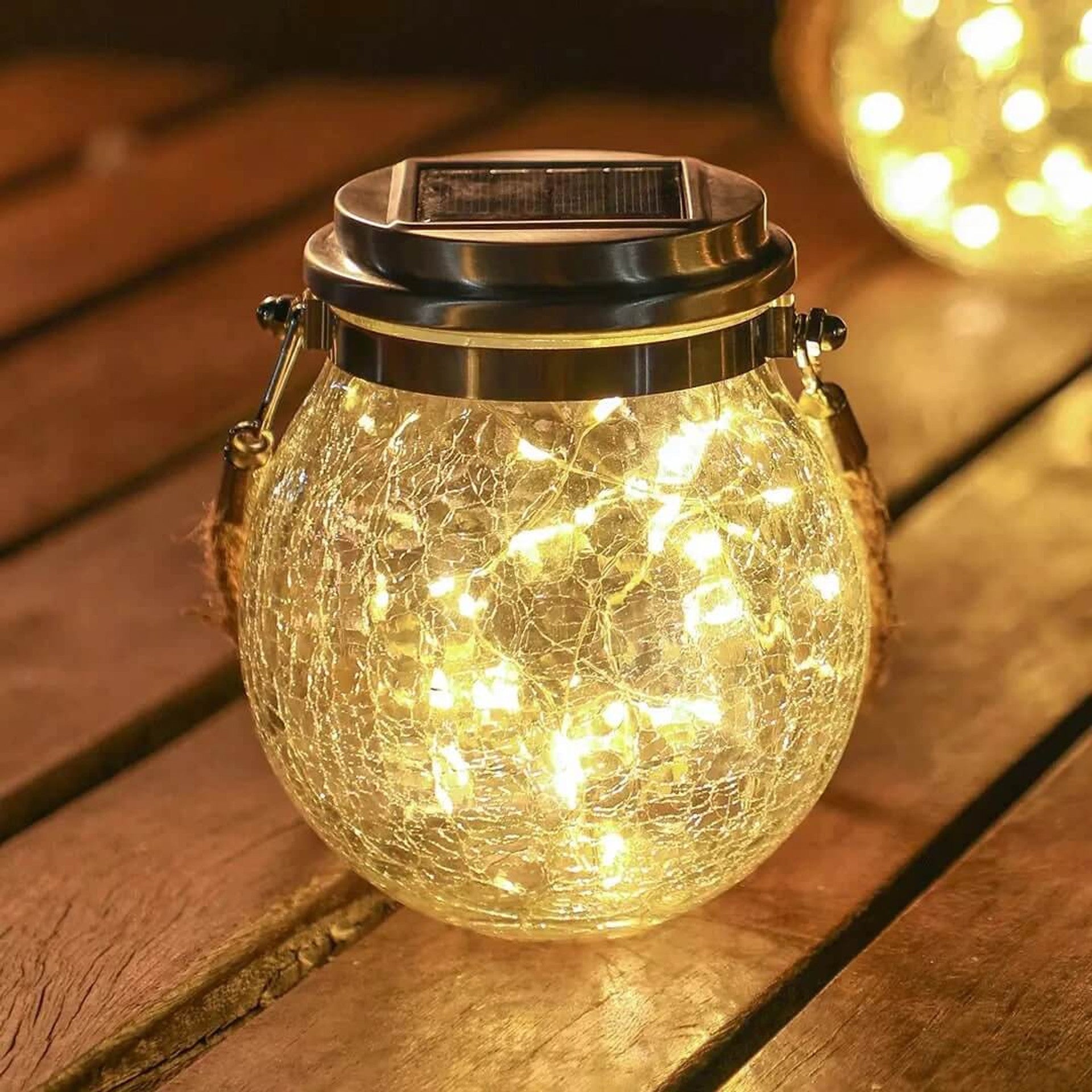 Elegante Tuinlamp Solar van Glas met LED Verlichting - Duurzame en waterdichte Tuinverlichting voor Buiten