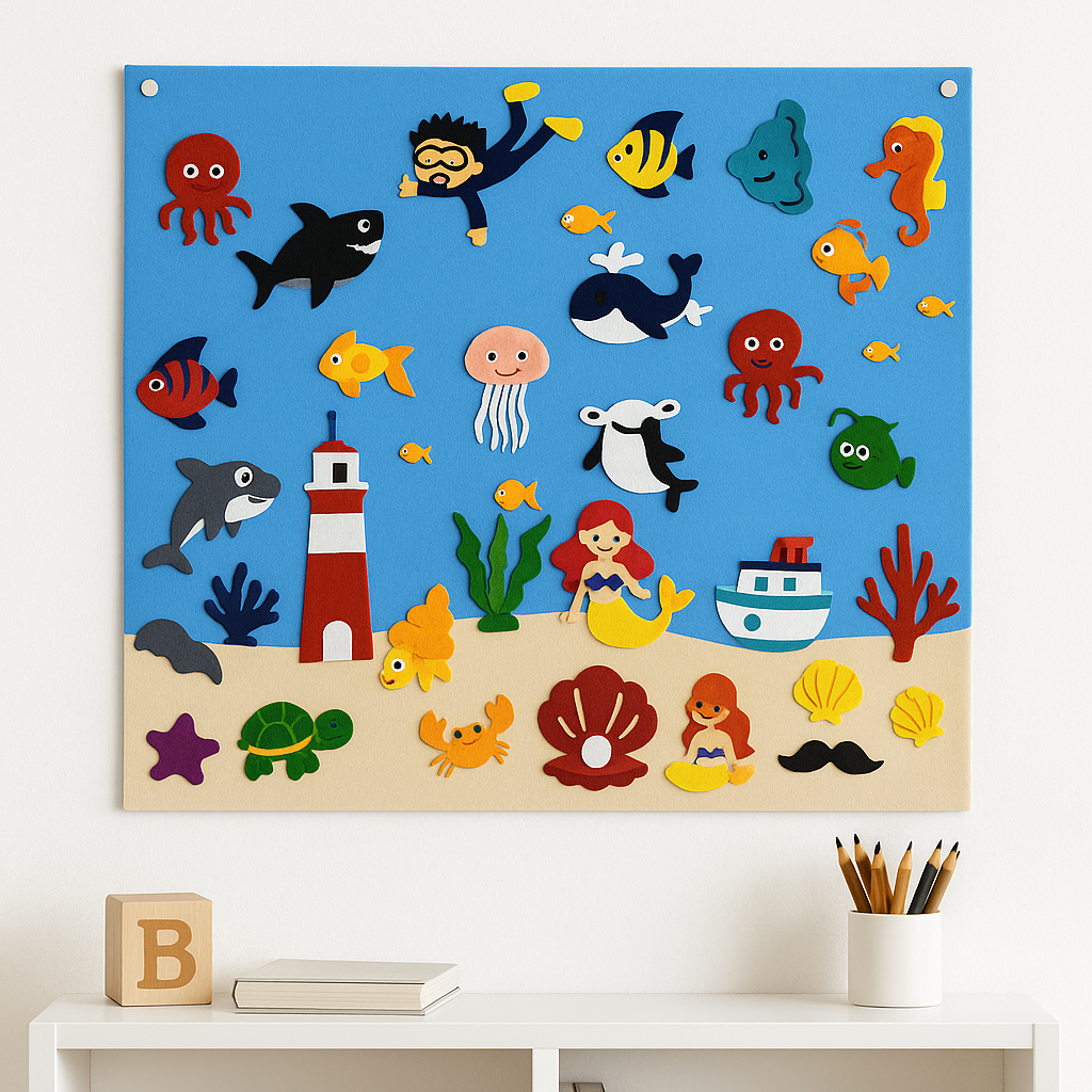 Feltboard voor Kinderen – Creatief Interactief Speelgoed, BPA-vrij en Herbruikbaar