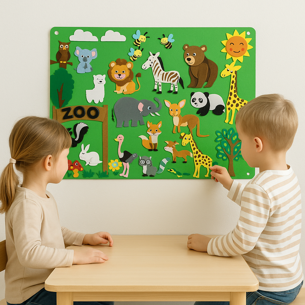 Feltboard voor Kinderen – Creatief Interactief Speelgoed, BPA-vrij en Herbruikbaar