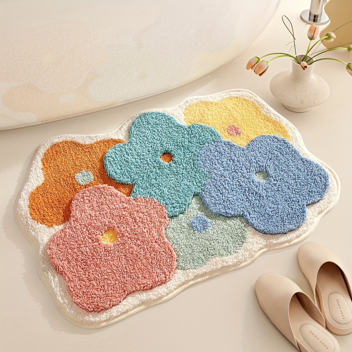 Florstoft badmat - Luxe, zeer absorberende badmat met elegant design