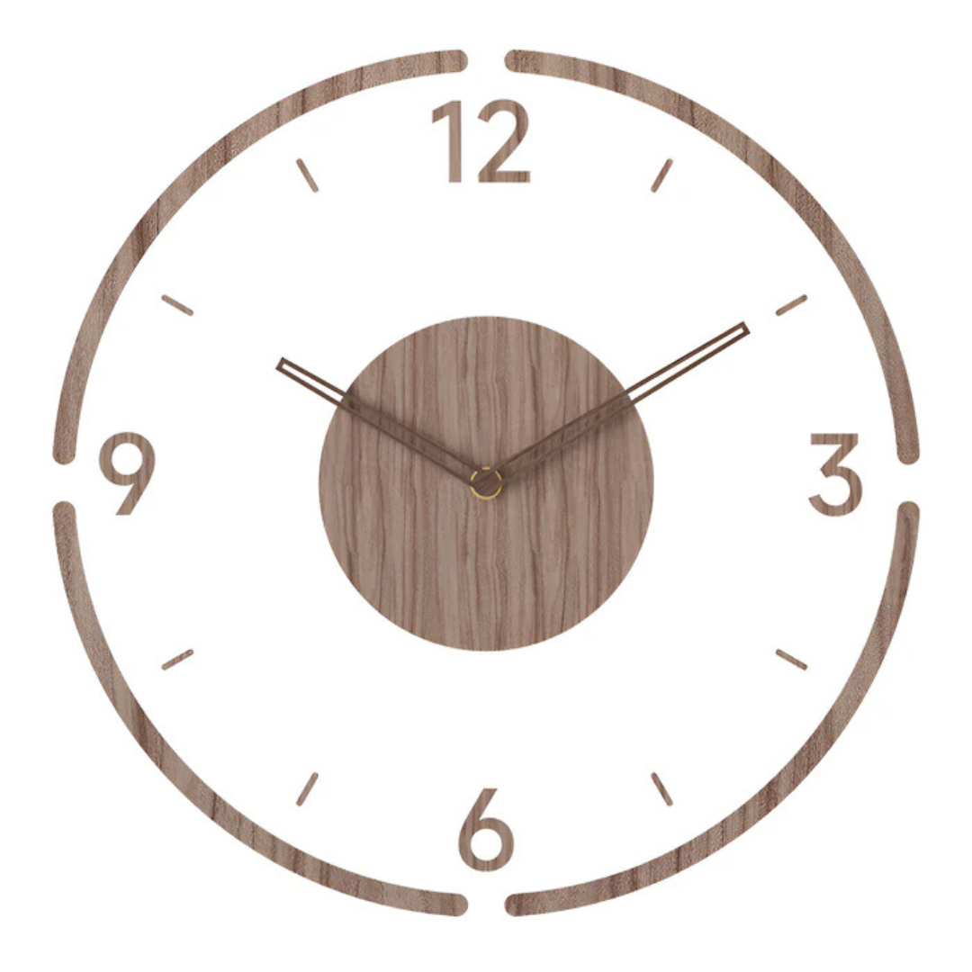 Grote wandklok met stil uurwerk – modern design voor de woonkamer, diameter 30 cm
