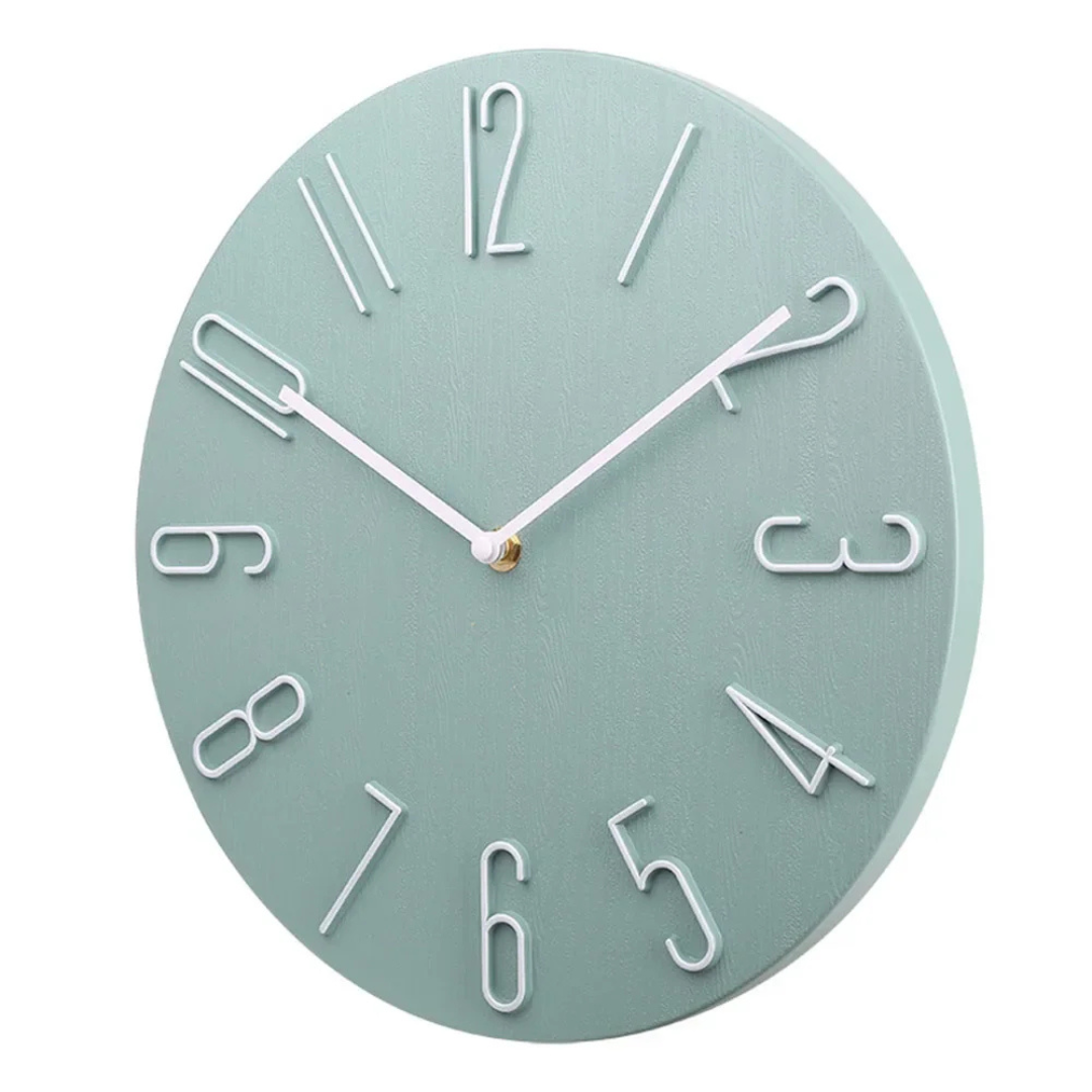 Grote wandklok met stil quartzmechanisme en modern design – 30 cm diameter