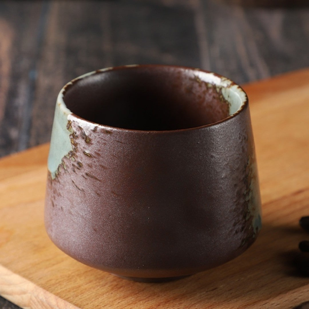 Handgemaakte Japanse espressomokken met matte glazuur – perfect voor koffie en thee, vaatwasserbestendig