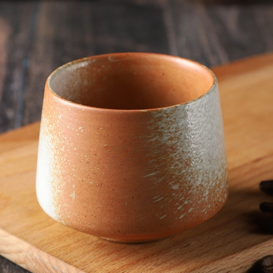 Handgemaakte Japanse espressomokken met matte glazuur – perfect voor koffie en thee, vaatwasserbestendig