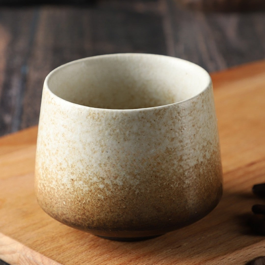 Handgemaakte Japanse espressomokken met matte glazuur – perfect voor koffie en thee, vaatwasserbestendig