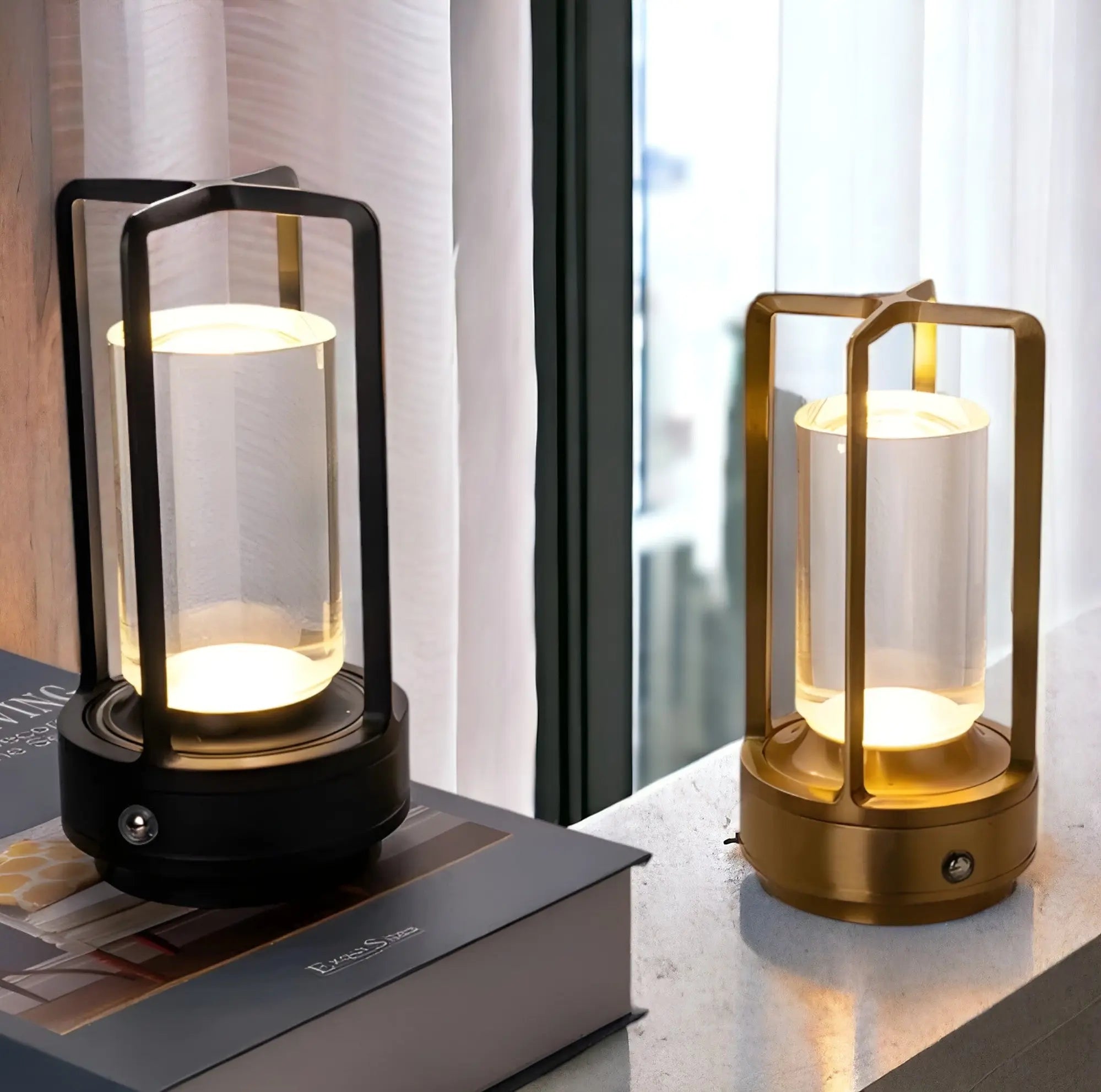 Moderne Minimalistische LED Tafellamp – Kristallen Touch Lamp – Oplaadbare Decoratieve Verlichting