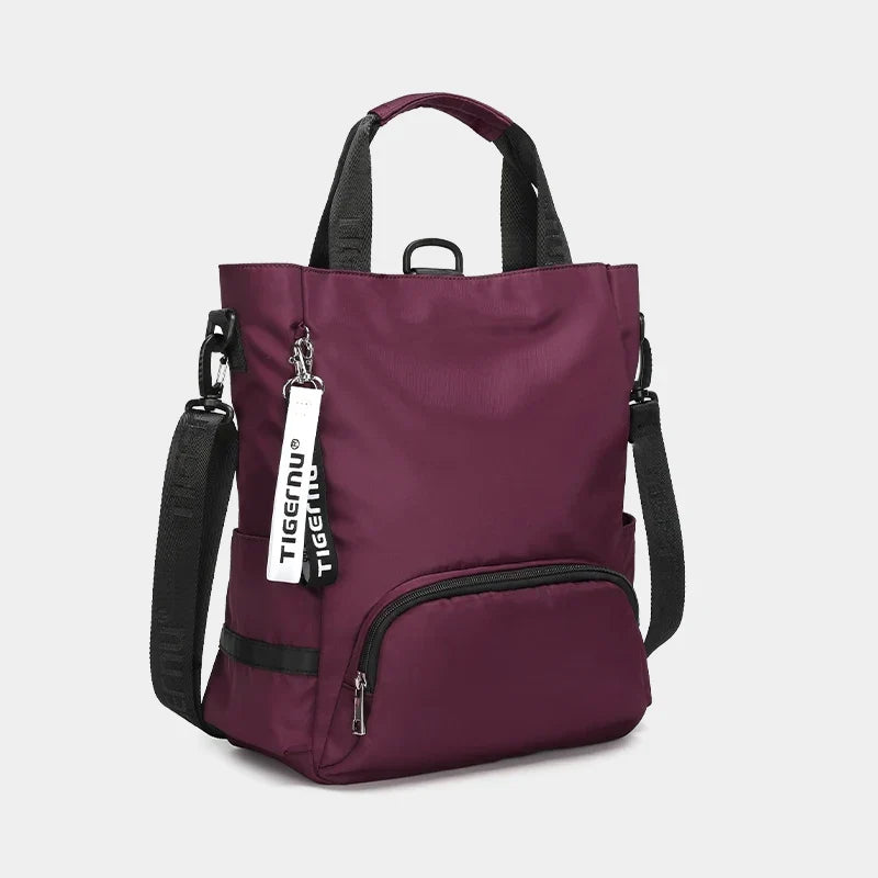 Lichtgewicht 3-in-1 rugzak voor dames - compacte schooltas met organisatie, 12L, omvormbare rugzak