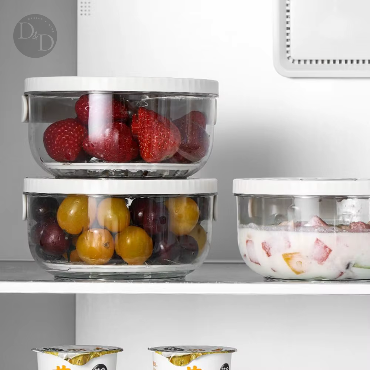 Luchtdichte bewaardoos voor fruit en groenten - Ruimtebesparend en gebruiksvriendelijk, duurzaam materiaal, transparant ontwerp