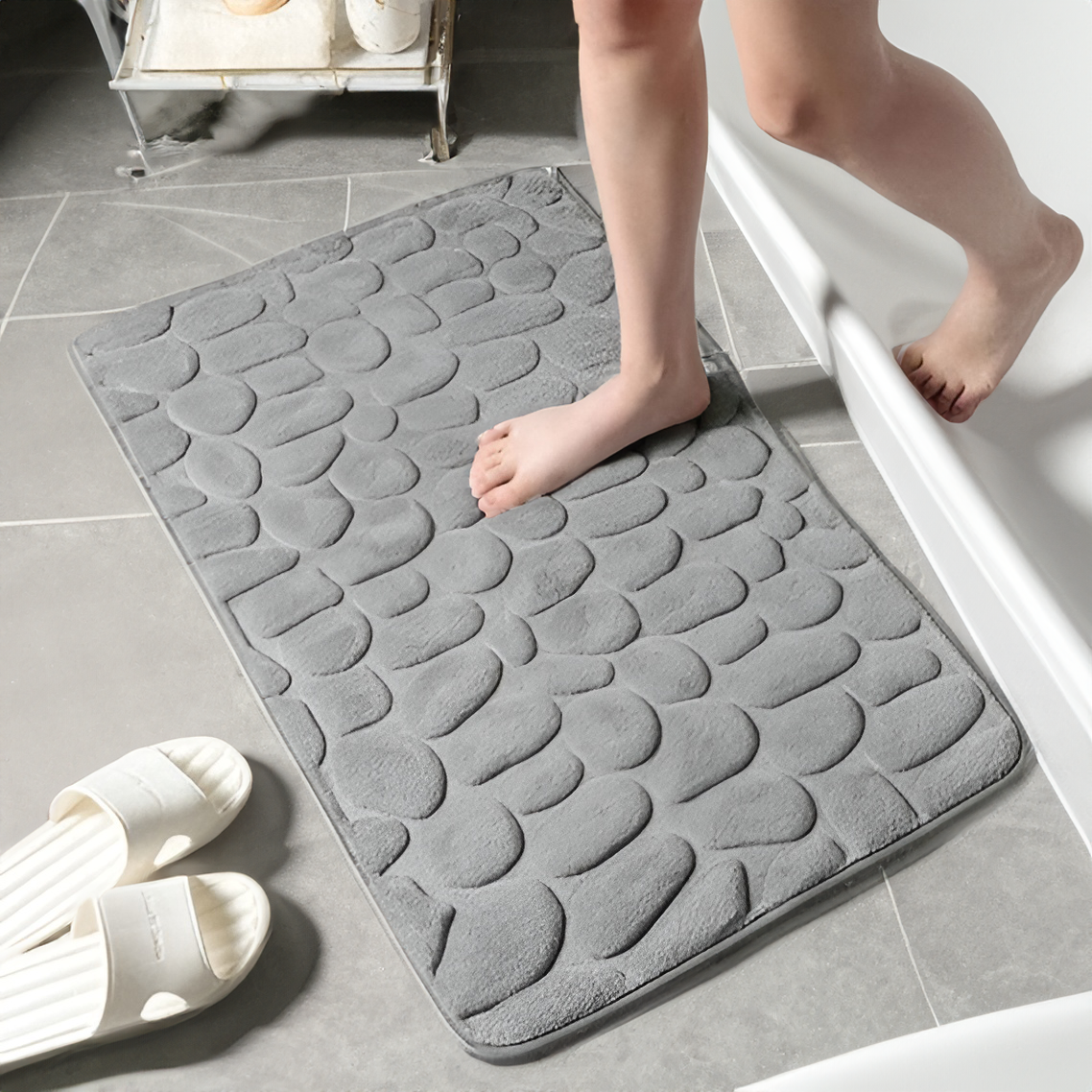 Luxefeet | niet -slip douchemat gemaakt van traagschuim - comfort en beveiliging voor elke dag