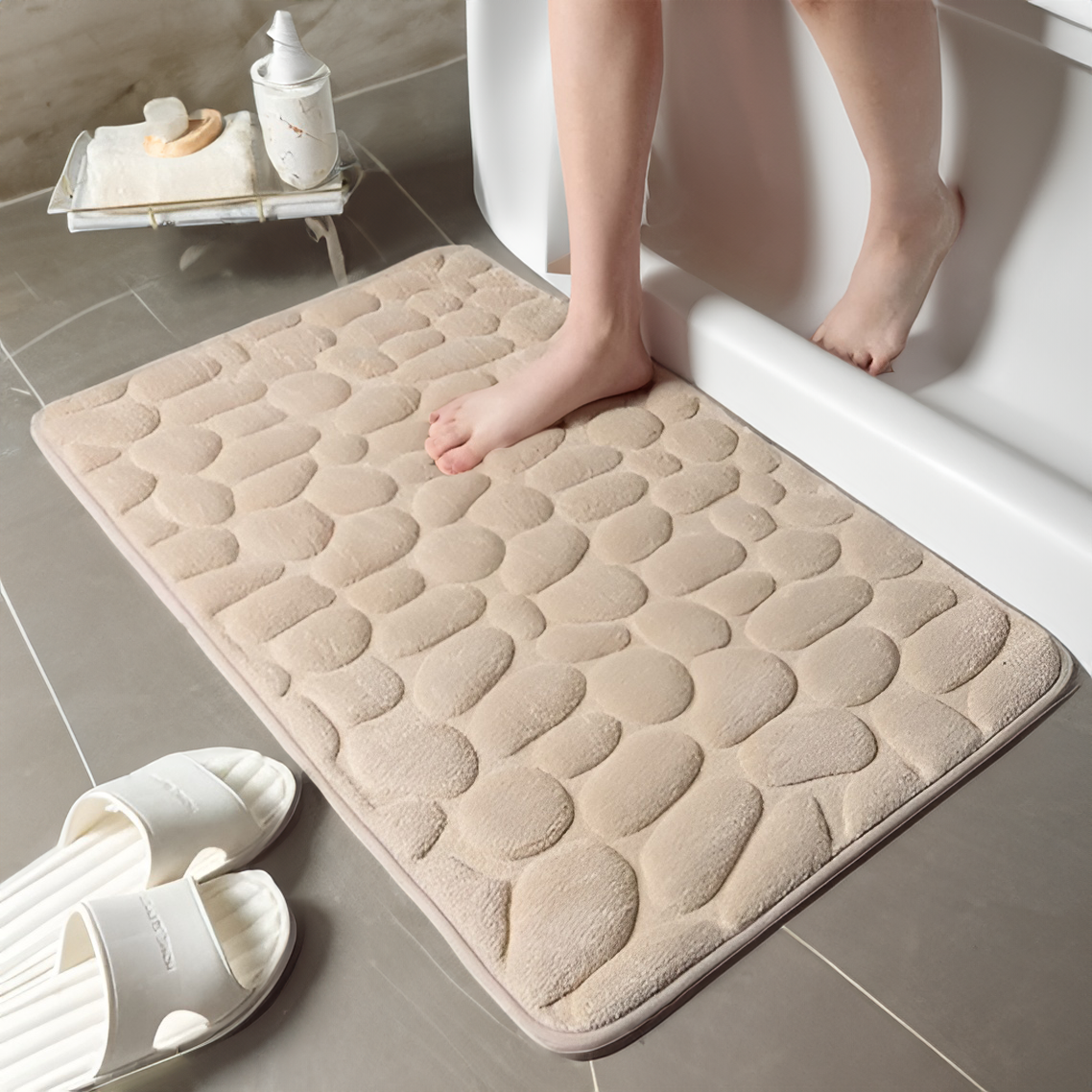 Luxefeet | niet -slip douchemat gemaakt van traagschuim - comfort en beveiliging voor elke dag