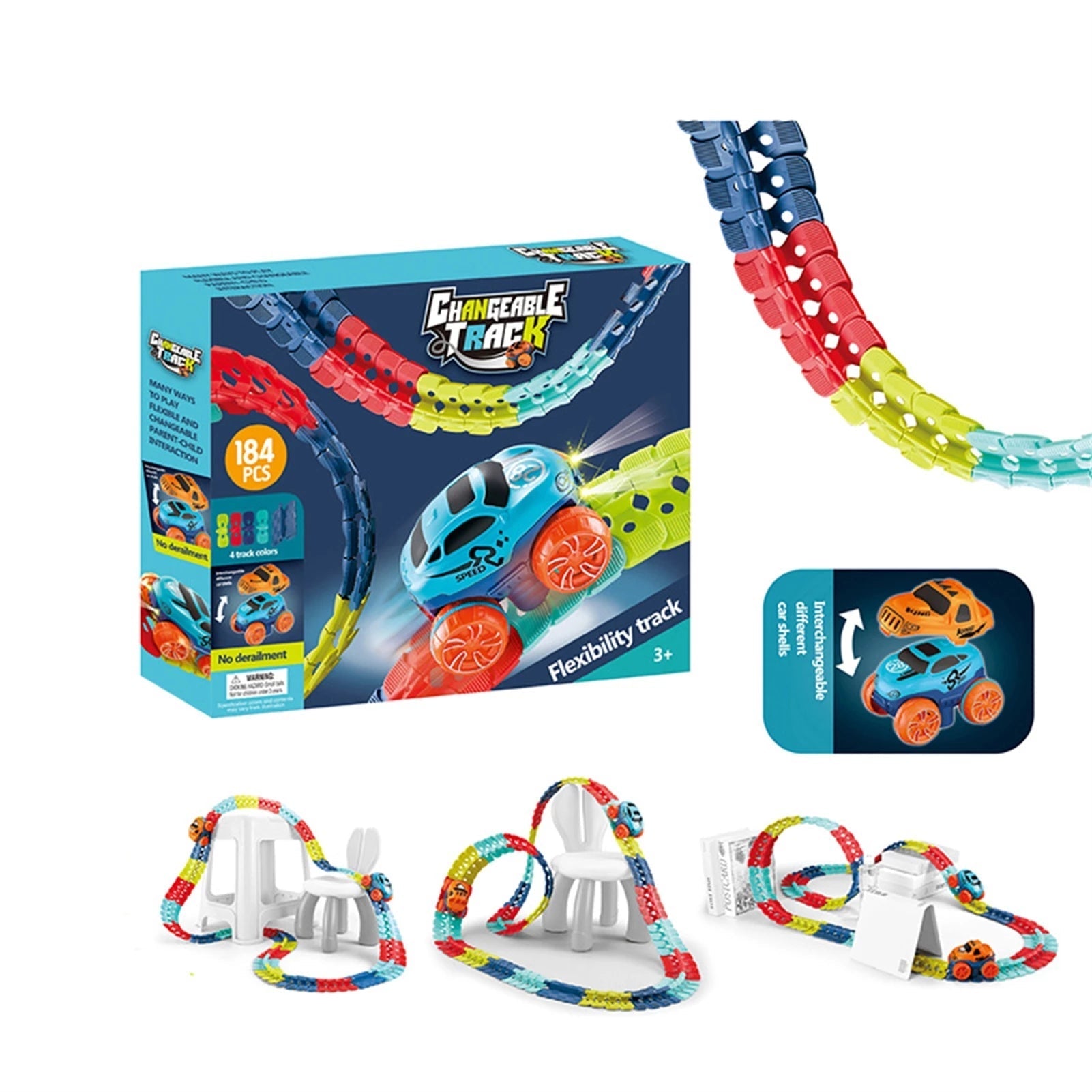 Magnetische autobaan voor kinderen - educatief speelgoed voor creatieve ontwikkeling met veilig, niet-giftig materiaal