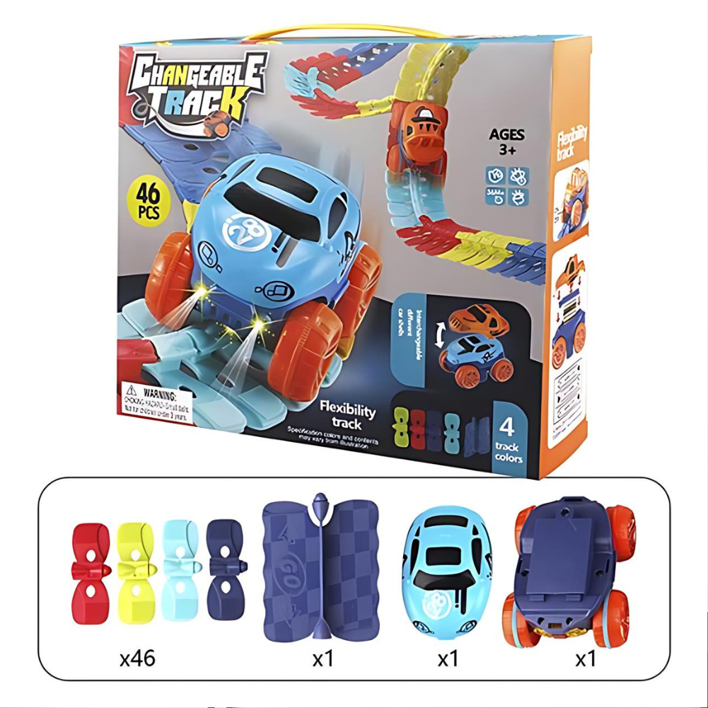 Magnetische autobaan voor kinderen - educatief speelgoed voor creatieve ontwikkeling met veilig, niet-giftig materiaal