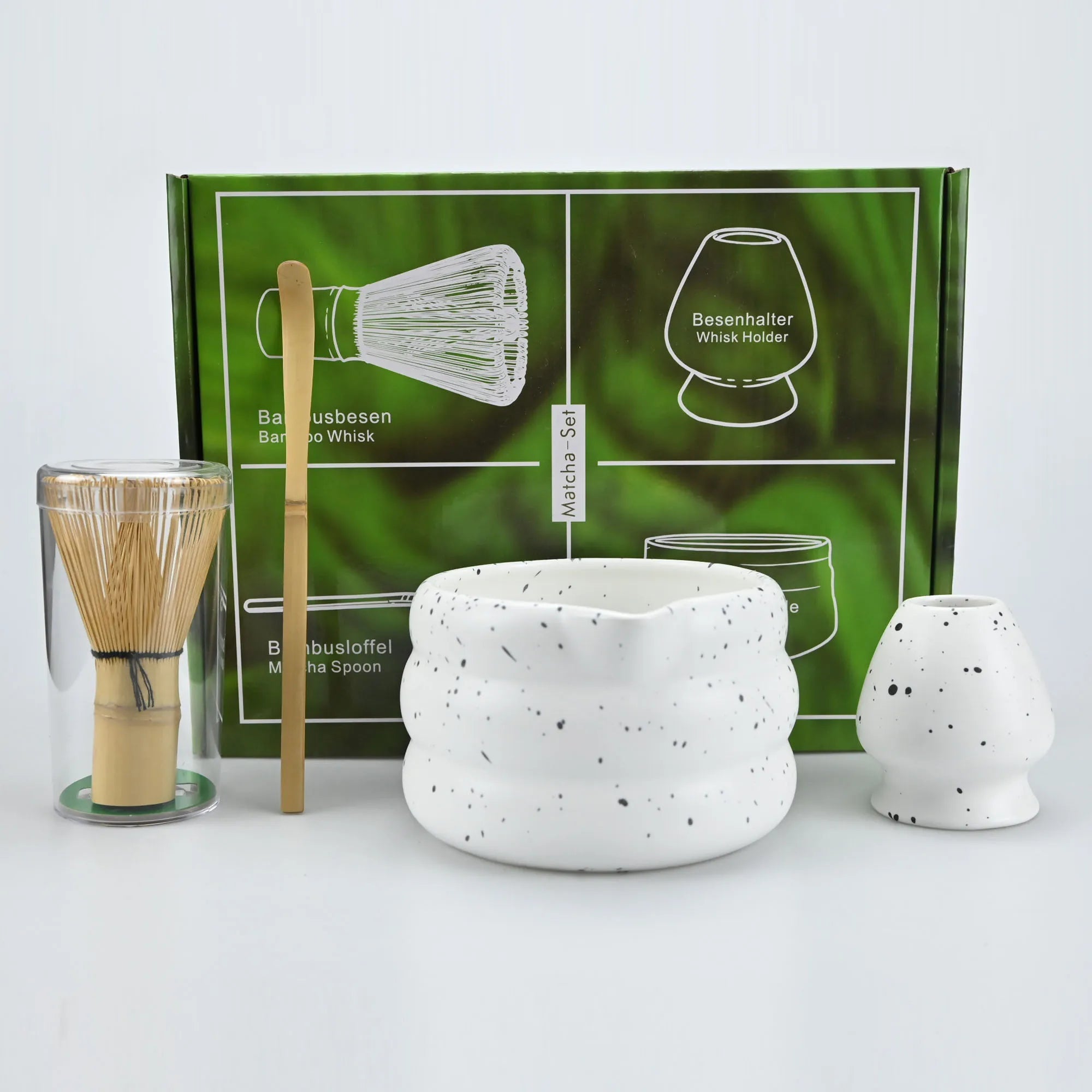 Matcha Set – Set van 4 met kom, garde en Matcha-bereidingsaccessoires