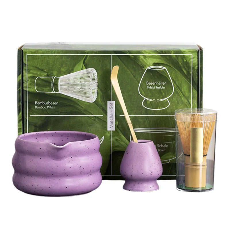 Matcha Set – Set van 4 met kom, garde en Matcha-bereidingsaccessoires