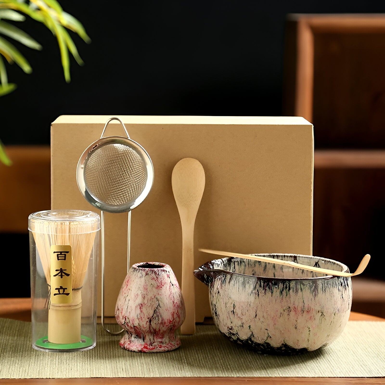 Matcha Set – Traditionele theeset als cadeau, 6-delig voor de theeceremonie, gemaakt van hoogwaardige materialen