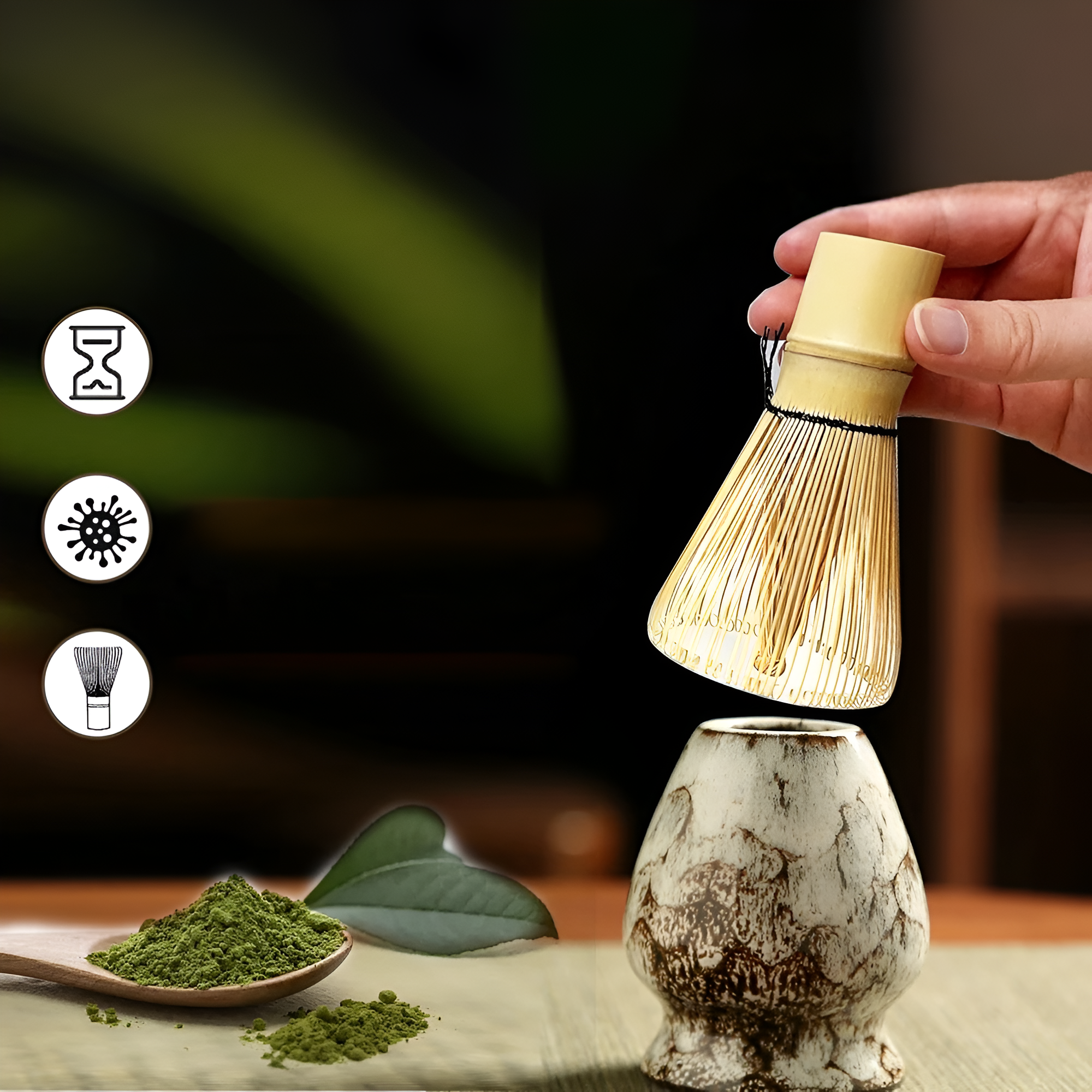 Matcha Set – Traditionele theeset als cadeau, 6-delig voor de theeceremonie, gemaakt van hoogwaardige materialen