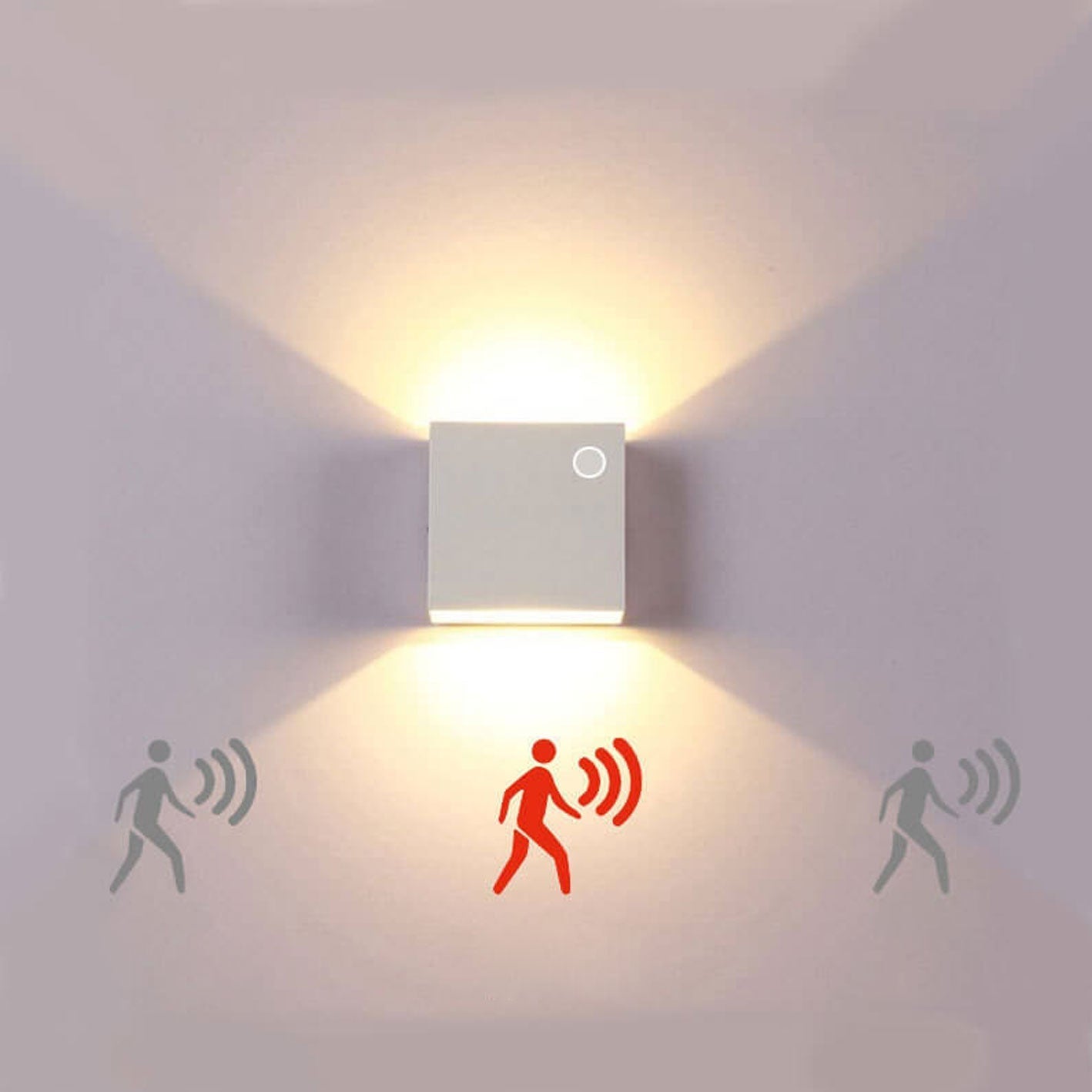 Moderne buitenlamp met bewegingssensor - LED-wandlamp voor terras en tuin