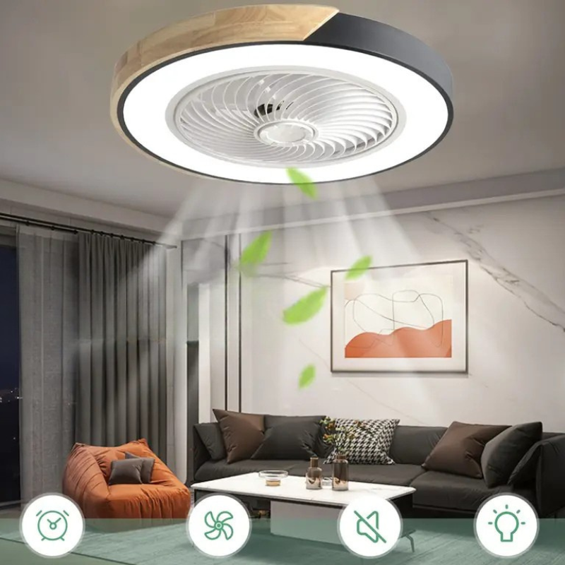 Moderne Plafondventilator met Lamp en Afstandsbediening - Stille LED Ventilatorlamp voor Woonkamer en Slaapkamer 6