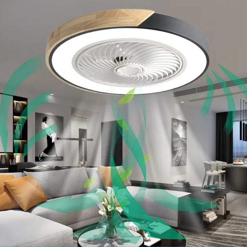 Moderne Plafondventilator met Lamp en Afstandsbediening - Stille LED Ventilatorlamp voor Woonkamer en Slaapkamer 7