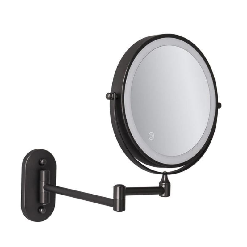 Oplaadbare make-upspiegel met licht en vergroting – LED-aanraakbediening voor badkamer en wastafel