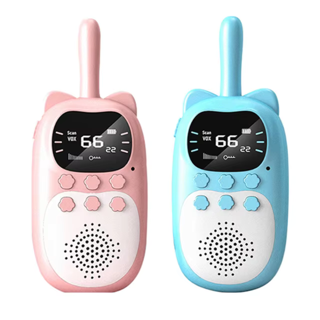 Oplaadbare walkie-talkies voor kinderen – 3 km bereik, duurzaam ontwerp, leuke kleuren