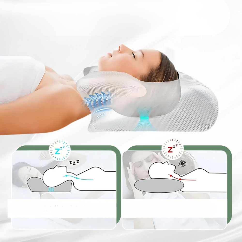 Orthopedisch slaapkussen - Ergonomisch traagschuimkussen, nek- en rugondersteuning in elke positie