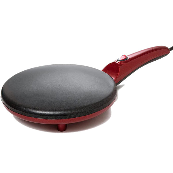 Pannenkoekenpan 20 cm met Ingebouwde Temperatuurregeling en Antiaanbaklaag – Inclusief Beslagkom, Spatel en Garde