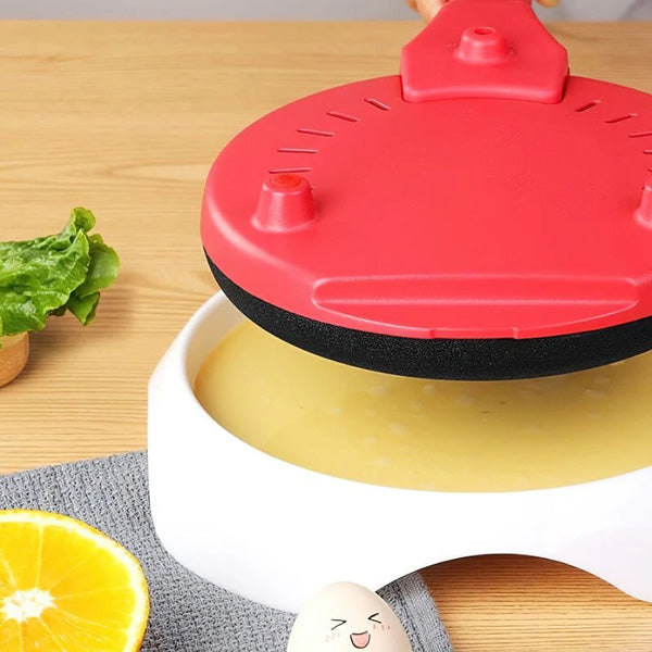 Pannenkoekenpan 20 cm met Ingebouwde Temperatuurregeling en Antiaanbaklaag – Inclusief Beslagkom, Spatel en Garde
