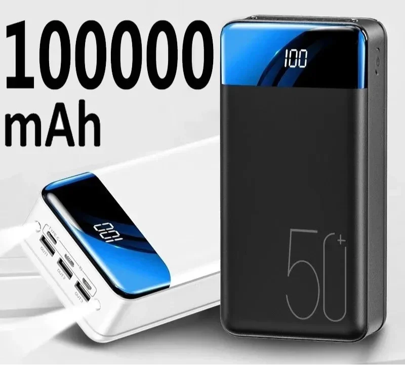 Powerbank met hoge capaciteit van 100.000 mAh | Reis- en noodpakket