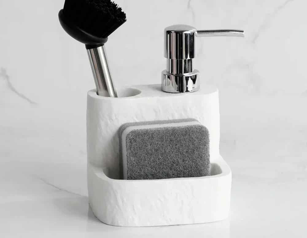 Pure Stream Refilleerbare Soap Dispenser- Minimalistisch ontwerp met Sponge en Burst Set