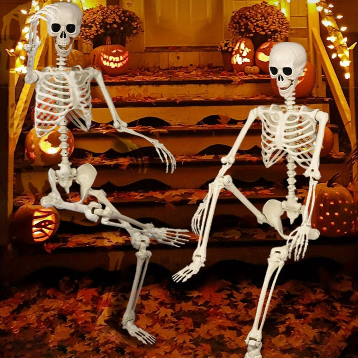 Reuzen 3,6 meter Halloween skeletdecoratie | Beweegbaar voor buiten